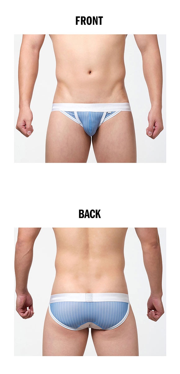 トゥート TOOT ピンストライプ ビキニ フルバック メンズ ブリーフ 前閉じ 日本製 BV26S008