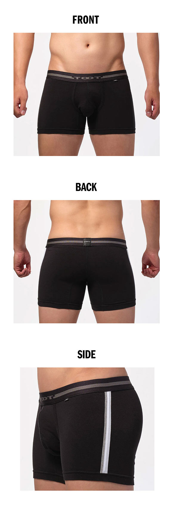 トゥート TOOT サイドライン コットン ミドルボクサー メンズ ボクサーパンツ 前とじ 日本製 MD25A117