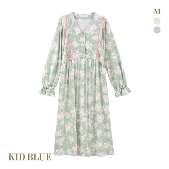 キッドブルー KID BLUE フローレンスPtN ワンピース 長袖 ネグリジェ ナイティ ルームウェア パジャマ レディース