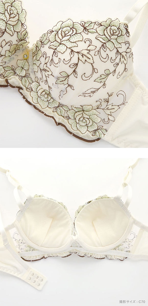 サンエイ 脇高 ルミエールローズ ブラセット ABCD 脇肉 はみ肉すっきり 脇寄せ ブラジャー ショーツ セット 美胸 谷間 丸胸 SANEI 大きいサイズ