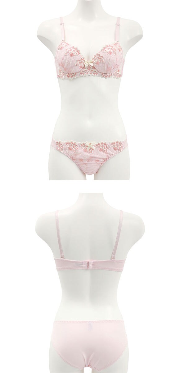 サンエイ キューティブロッサム ブラセット ABCD ブラジャー ショーツ セット 美胸 谷間 丸胸 SANEI 大きいサイズ