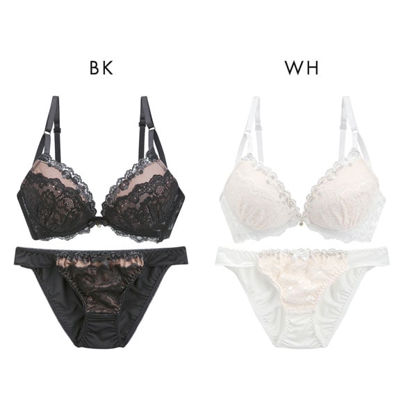 サンエイ 脇高 エレガントシアーレース ブラセット ABCD 脇肉 はみ肉すっきり 脇寄せ ブラジャー ショーツ セット 美胸 SANEI