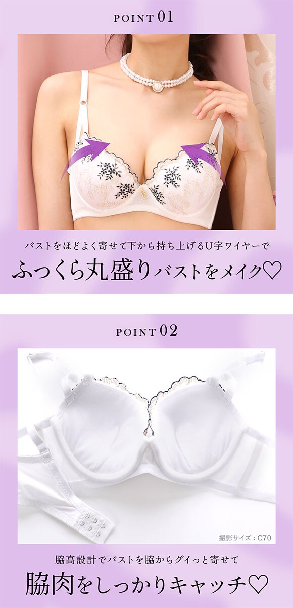 サンエイ 脇高 フルーレットパレス ブラセット ABCD 脇肉 はみ肉すっきり 脇寄せ ブラジャー ショーツ セット 美胸 谷間 丸胸 SANEI