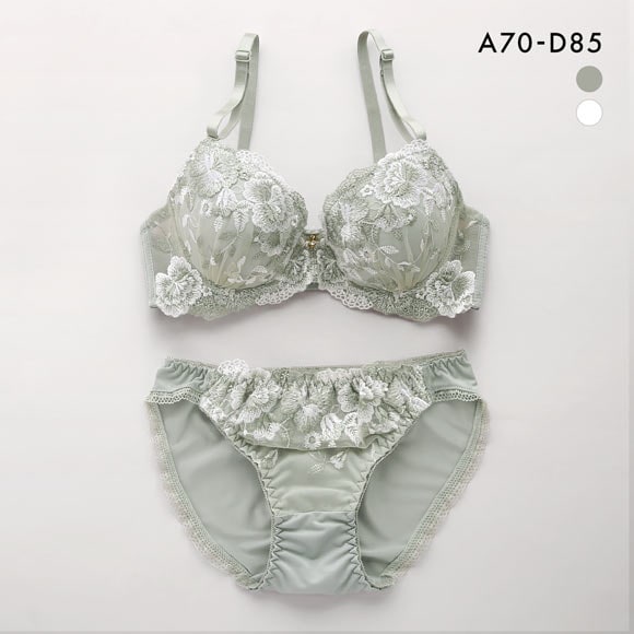 サンエイ ホワイトローズ ブラセット ABCD 脇肉 はみ肉すっきり 脇寄せ ブラジャー ショーツ セット 美胸 谷間 丸胸 SANEI