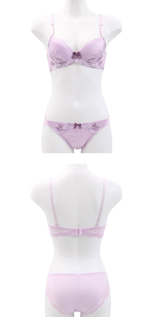 サンエイ ガーリーリボンブーケ ブラセット ABCD 脇肉 はみ肉すっきり 脇寄せ ブラジャー ショーツ セット 美胸 谷間 丸胸 魔法少女 SANEI