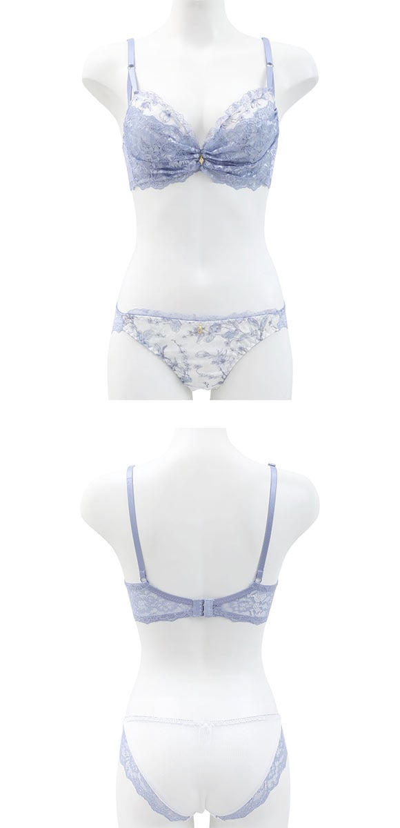 サンエイ 脇高 トワルドジュイ×カバーレース ブラセット ABCD 脇肉 はみ肉すっきり 脇寄せ ブラジャー ショーツ セット 美胸 谷間 丸胸 SANEI