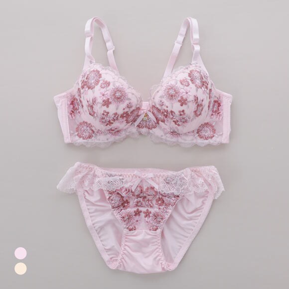 サンエイ 脇高 ブルーミングスケープ ブラセット EF 大きいサイズ グラマー 脇肉 はみ肉すっきり 脇寄せ ブラジャー ショーツ SANEI