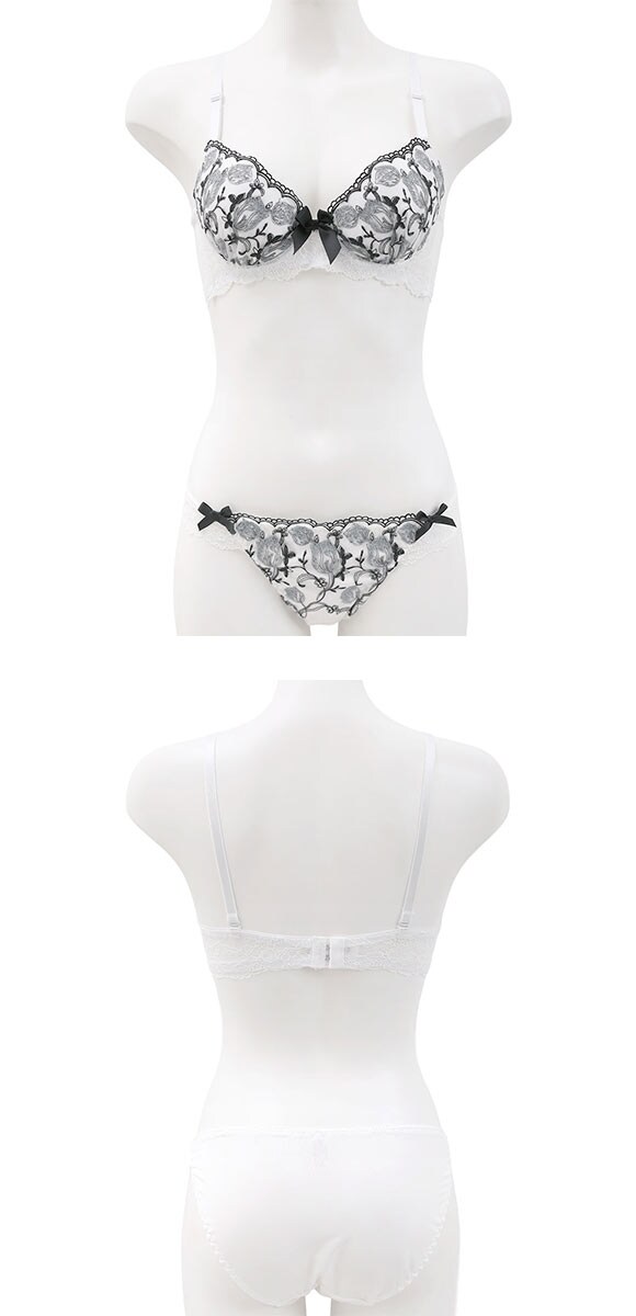 サンエイ グロッシーチューリップ ブラセット ABCD ブラジャー ショーツ セット 美胸 谷間 丸胸 SANEI