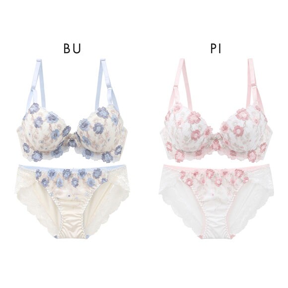 サンエイ 脇高 ハイライトフラワー ブラセット ABCD 大きいサイズ グラマー 脇肉 はみ肉すっきり 脇寄せ 着やせ セット 美胸 SANEI