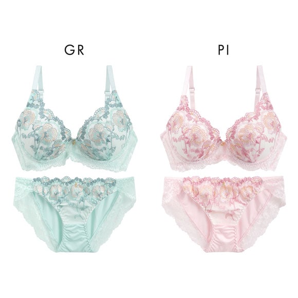 サンエイ 脇高 シアーフルール ブラセット ABCD 脇肉 谷間 盛り はみ肉すっきり 脇寄せ ブラジャー ショーツ セット 美胸 SANEI