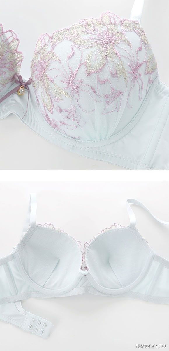 サンエイ 脇高 フェミニンカサブランカ ブラセット ABCD 脇肉 はみ肉すっきり 脇寄せ ブラジャー ショーツ セット 美胸 SANEI