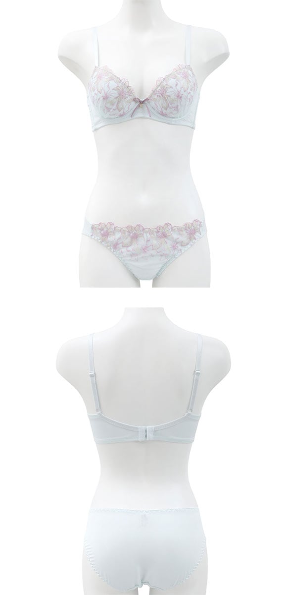 サンエイ 脇高 フェミニンカサブランカ ブラセット ABCD 脇肉 はみ肉すっきり 脇寄せ ブラジャー ショーツ セット 美胸 SANEI