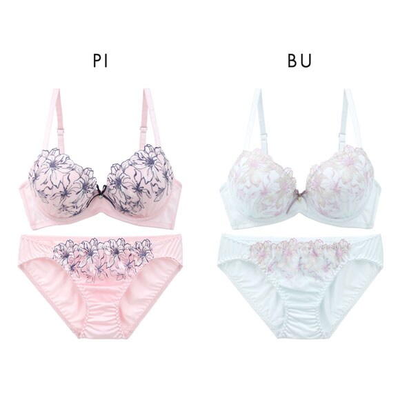 サンエイ 脇高 フェミニンカサブランカ ブラセット ABCD 脇肉 はみ肉すっきり 脇寄せ ブラジャー ショーツ セット 美胸 SANEI