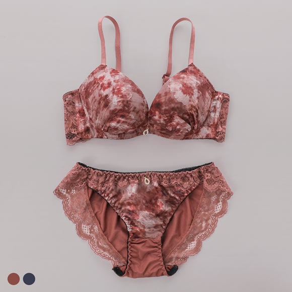 サンエイ 脇高 フォギーマーブルフラワー ブラセット ABCD 脇肉 谷間 盛り はみ肉すっきり 脇寄せ ブラジャー ショーツ 美胸 SANEI