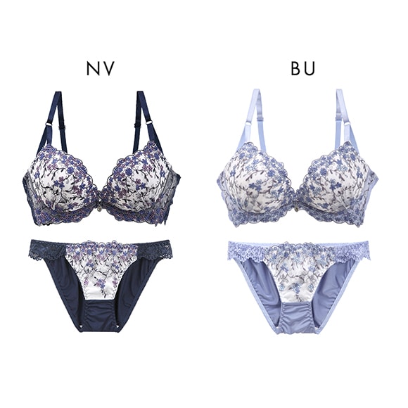 サンエイ 脇高 クリスタルブーケ ブラセット ABCD 大きいサイズ グラマー はみ肉すっきり ブラジャー ショーツ セット SANEI