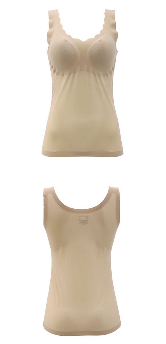 サンエイ なめらかFit 超薄シームレス ブラトップ M L LL タンクトップ ブラインナー カップ付き 脇肉 すっきり まるで素肌 SANEI