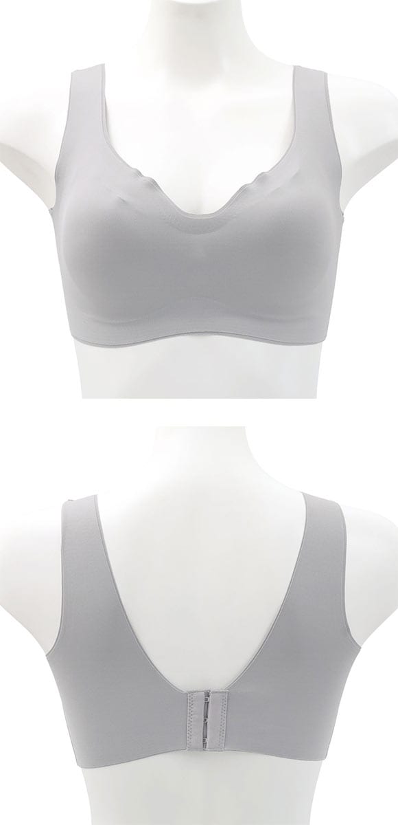 サンエイ なめらかFit 脇高シームレス ノンワイヤーブラジャー M L LL 単品 フィット 脇肉 ワイヤレス 楽ちん 快適 SANEI