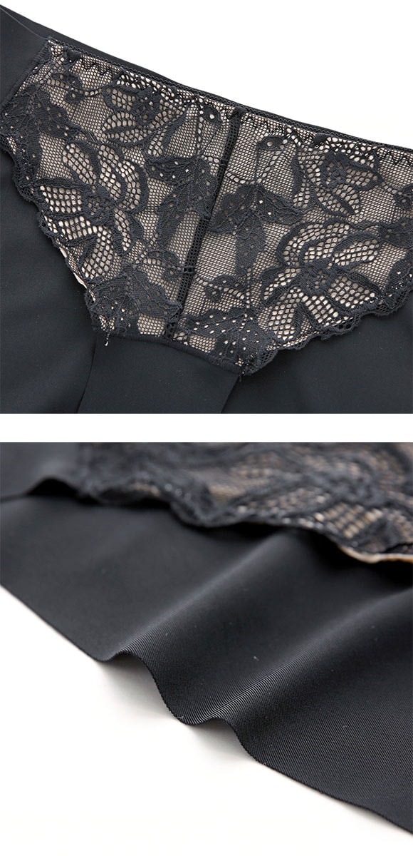 サンエイ なめらかFit PlusMore コーディネートショーツ フロントレース M L LL ひびきにくい ヘム 切りっぱなし くいこみにくい