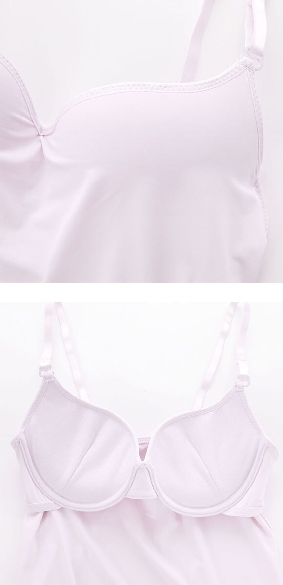 サンエイ 秒で盛れる ブラインナー ワイヤー入りブラキャミ S-LL 接触冷感 サラサラ なめらか ブラトップ インナー