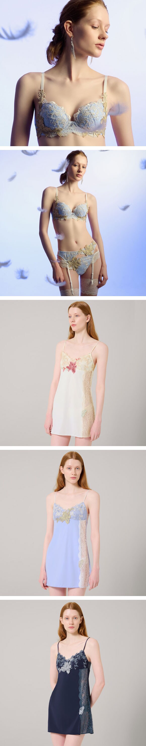 ヒミコ 036シリーズ スリップ ロングキャミソール M L ランジェリー HIMICO 刺繍ブラジャー 大人ランジェリー 自分へのご褒美 下着