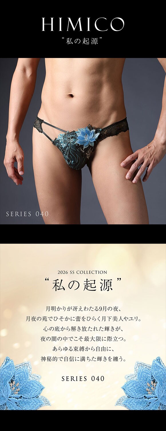 ヒミコ 040シリーズ Vバック パンツ ハーフバック ショーツ メンズ M L HIMICO 大人ランジェリー レース 下着