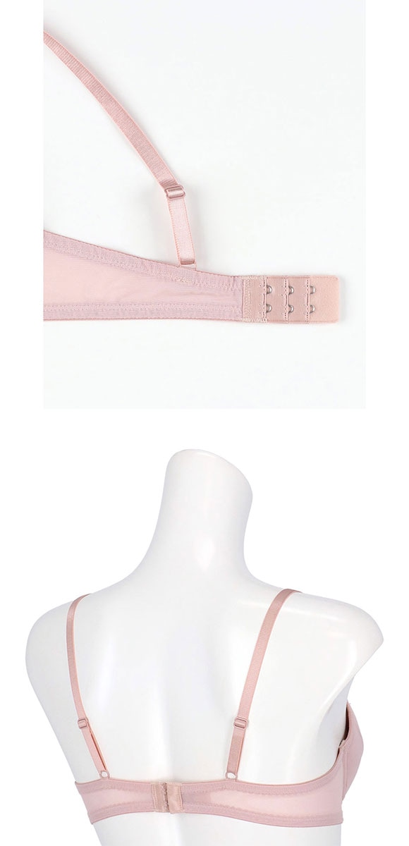 ウンナナクール une nana cool リボンブラ 胸もとフィットながもち 動いても、キレイはつづく 3/4カップブラジャー