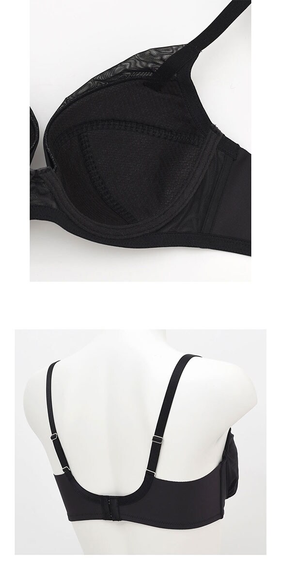 ウンナナクール 小さく見せるブラ ミニマイザーブラ シンプル フルカップ ブラジャー 大きいサイズ une nana cool