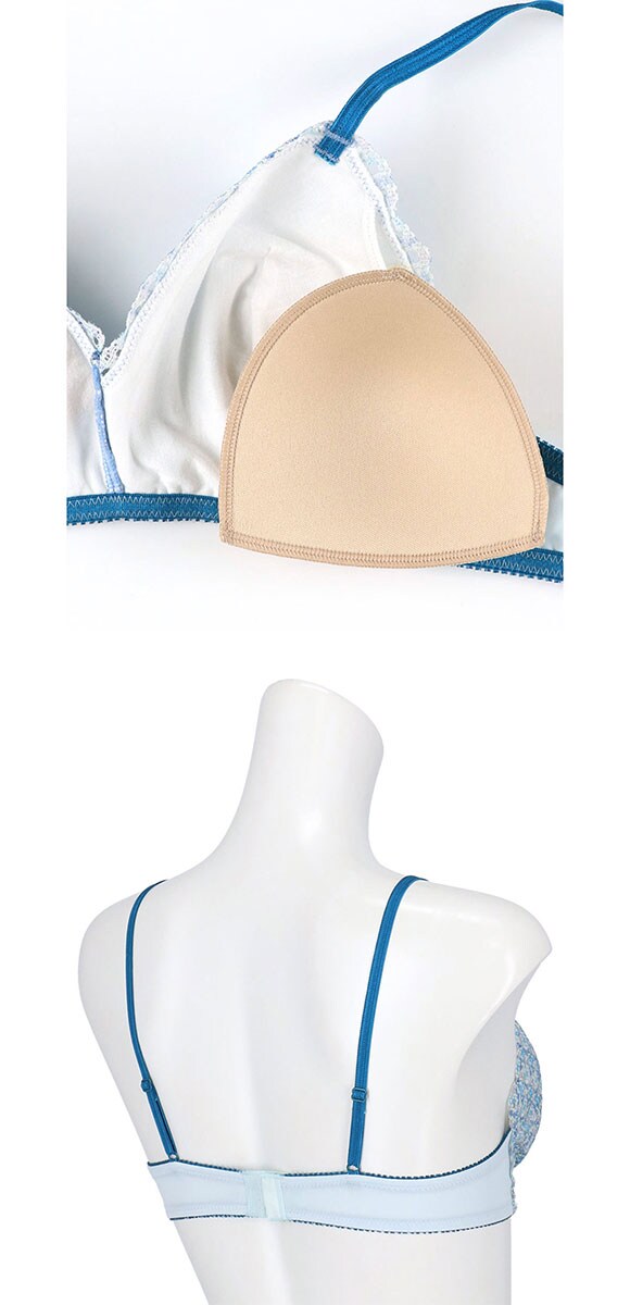 ウンナナクール MADE WITH LIBERTY FABRIC 三角レース ノンワイヤーブラ une nana cool