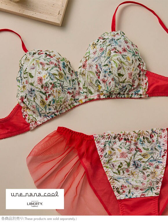 ウンナナクール MADE WITH LIBERTY FABRIC 綿混 ショーツ チュール une nana cool