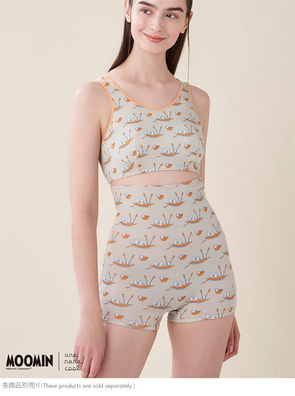 ウンナナクール MOOMIN × une nana cool ボーイレングスショーツ ハラマキ付きショーツ ムーミン 単品