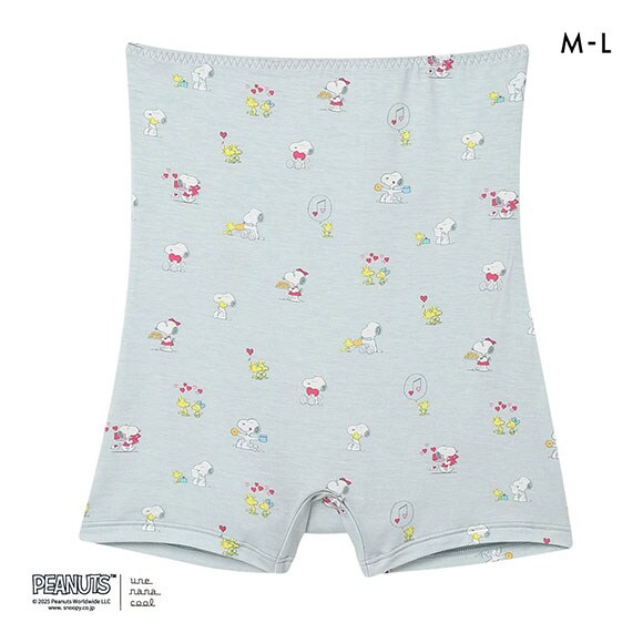 ウンナナクール PEANUTS × une nana cool ボーイレングスショーツ ハラマキ付きショーツ スヌーピー