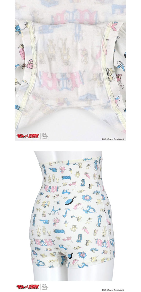 ウンナナクール トムとジェリー × une nana cool ボーイレングスショーツ ハラマキ付きショーツ