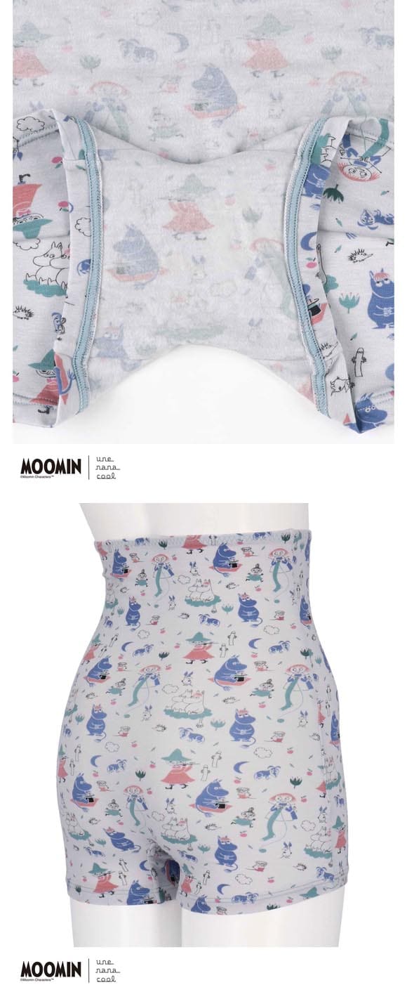 ウンナナクール MOOMIN × une nana cool ボーイレングスショーツ ハラマキ付きショーツ ムーミン