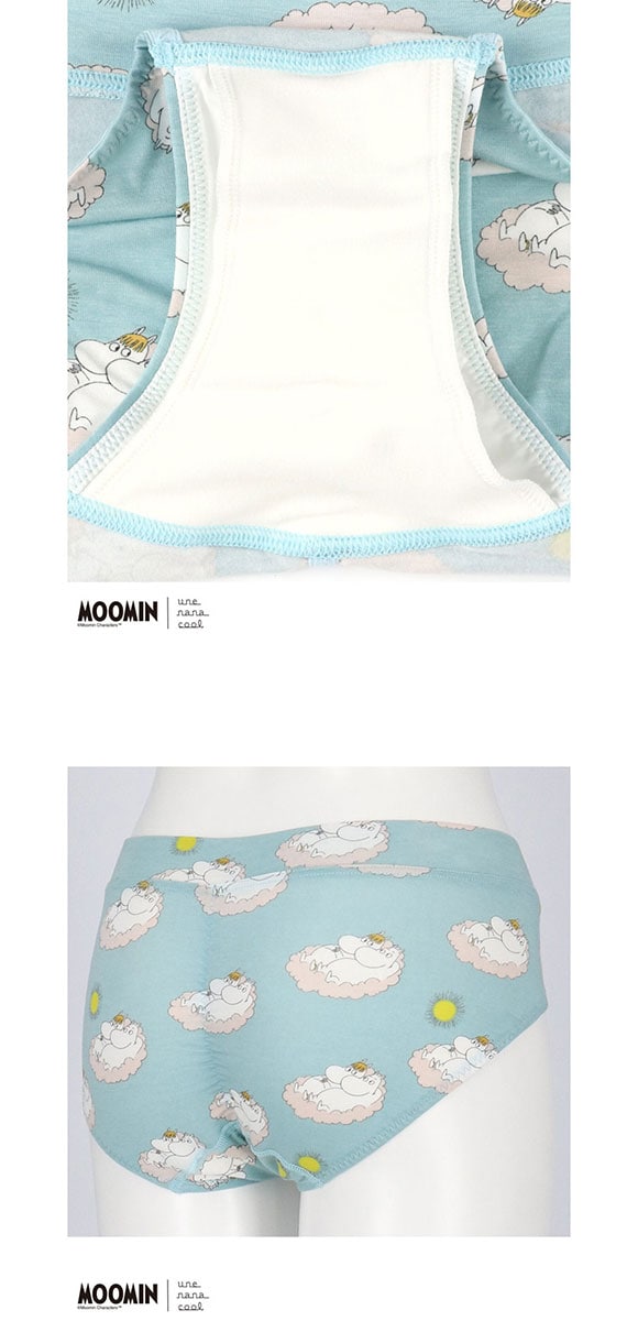 ウンナナクール MOOMIN × une nana cool サニタリーショーツ ムーミン 羽付きナプキン対応 単品