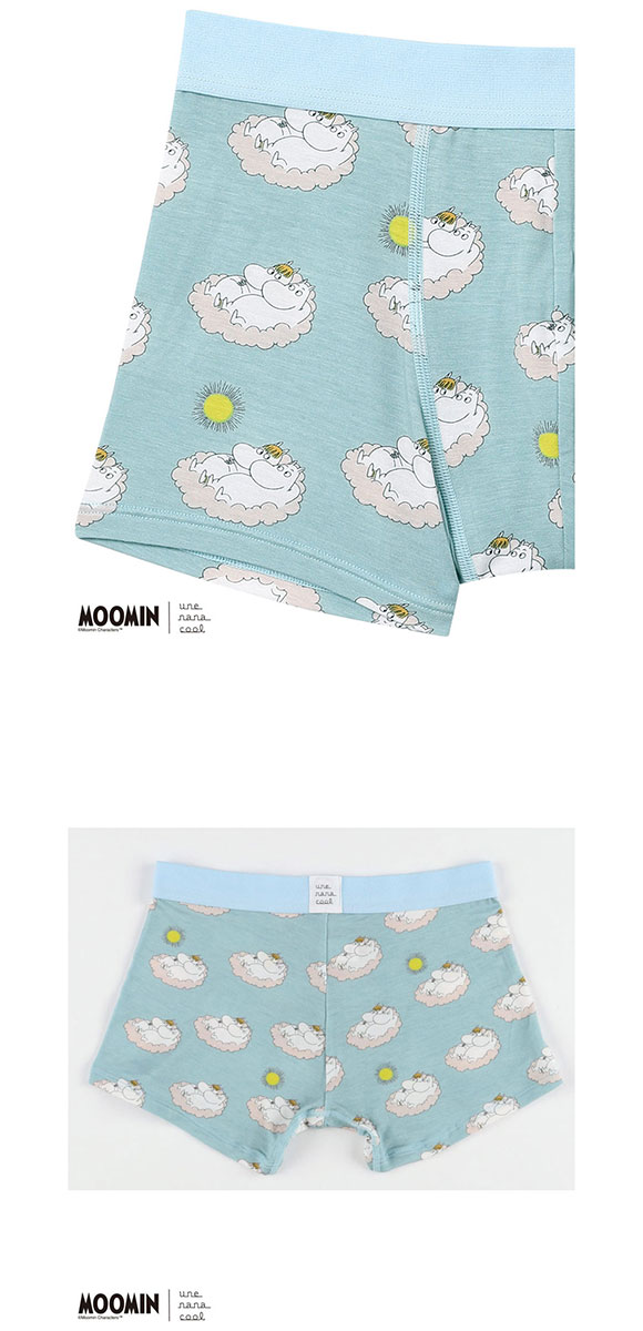 ウンナナクール MOOMIN × une nana cool メンズボクサーパンツ ムーミン 前閉じ