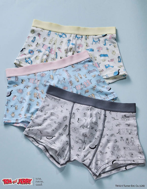 ウンナナクール トムとジェリー × une nana cool メンズボクサーパンツ 前閉じ