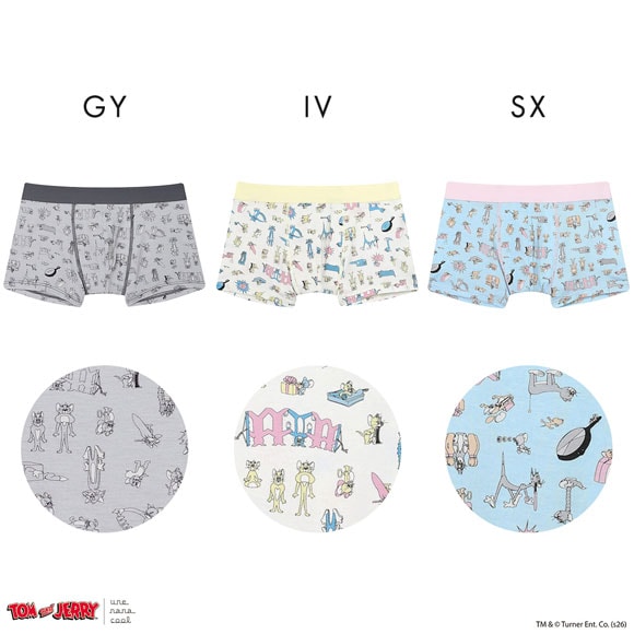 ウンナナクール トムとジェリー × une nana cool メンズボクサーパンツ 前閉じ