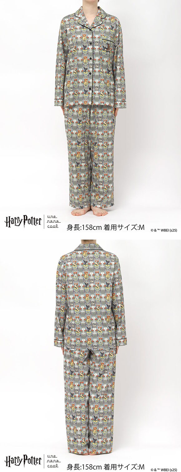 ウンナナクール Harry Potter × une nana cool 綿100％ パジャマ ルームウェア 上下セット ハリー・ポッター