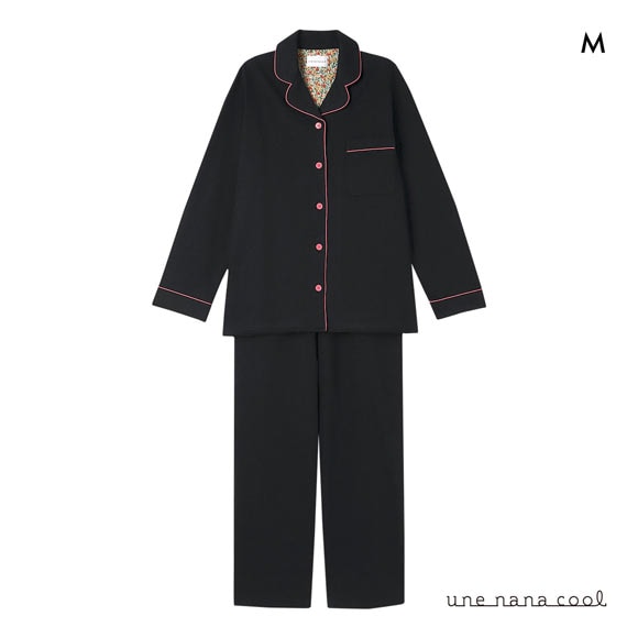 ウンナナクール 綿混 32 CM天竺パジャマ MADE WITH LIBERTY FABRIC ルームウェア 上下セット 長袖 レディース une nana cool