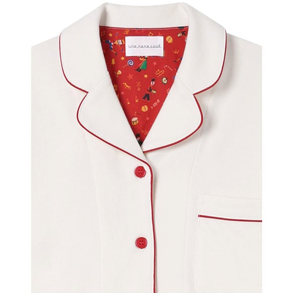 ウンナナクール 綿100％ メリークリスマス！パジャマ MADE WITH LIBERTY FABRIC ルームウェア 上下セット 長袖 une nana cool