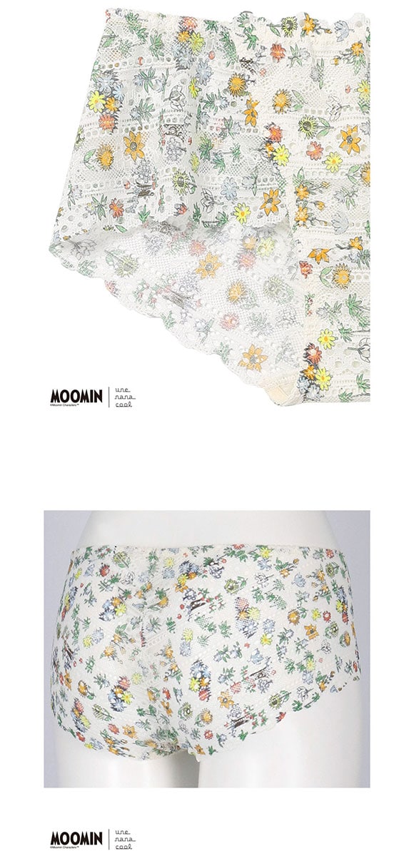 ウンナナクール une nana cool MOOMIN × une nana cool 364 レース 総レースショーツ スタンダード ムーミン ショーツ 単品