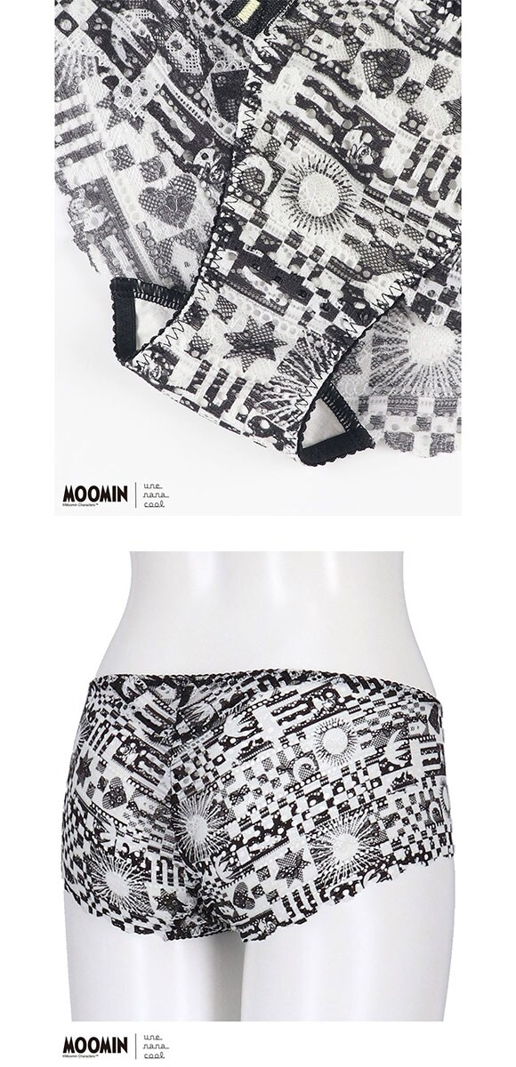 ウンナナクール MOOMIN × une nana cool 364 レース 総レースショーツ スタンダード ムーミン ショーツ