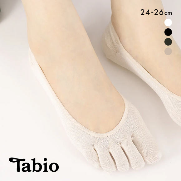 タビオ Tabio LEG LABO シルクの5本指カバーソックス シルク混 靴下 レディース 日本製 24-26cm 大きいサイズ