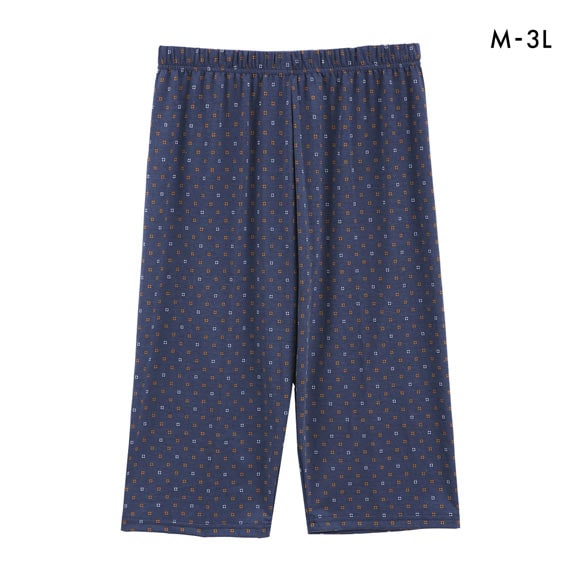 SUKENO おにわパンツ 小紋柄 7分丈ボトム メンズ ルームウェア ワンマイルウェア 大きいサイズ 助野