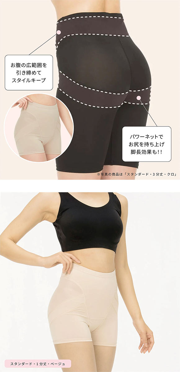 SUKENO Bi-Leggi プリッと美尻 1分丈 レギンス レディース 補正 大きいサイズ 助野