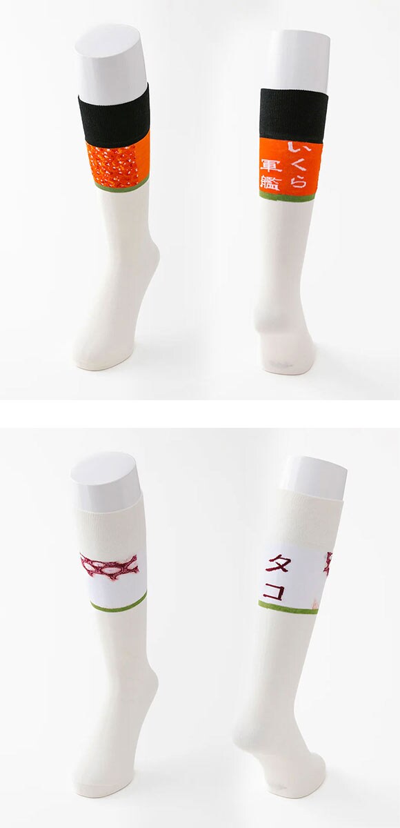 SUKENO 富山生まれの「履くお寿司」 寿司そっくす 桶入りセット フリーサイズ 6足セット ソックス 靴下 男女兼用