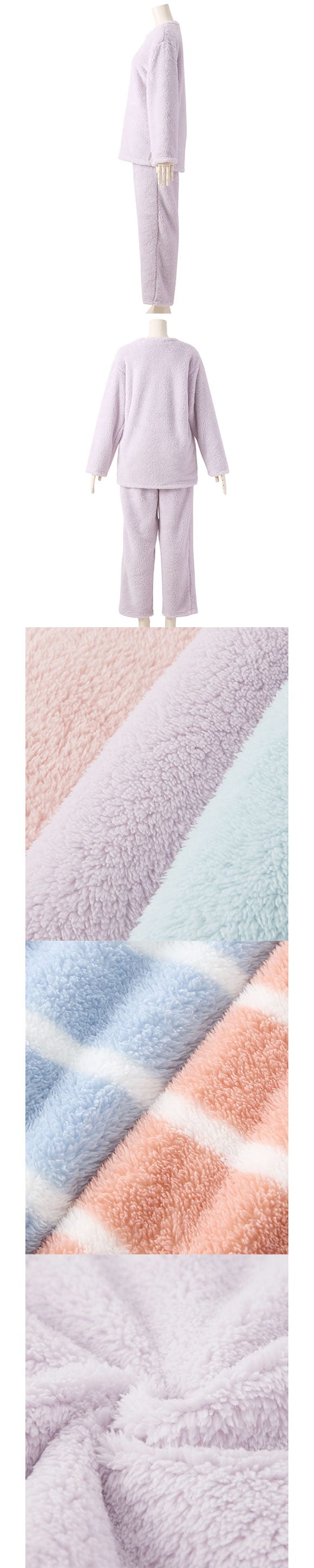 ニッセン ふわぬくシープ調ボアルームウェア上下セット LL 3L nissen