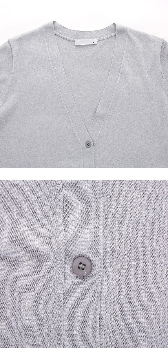 ニッセン アイスクリーンプレミアム Vネックニットカーディガン 持続冷感 毛玉になりにくい UVカット 洗濯 洗える 遮熱 SM NISSEN