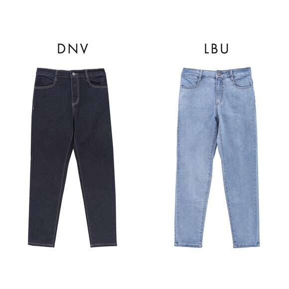 ニッセン ゆるフィットスキニーデニムパンツ 股下70cm L LL 3L NISSEN