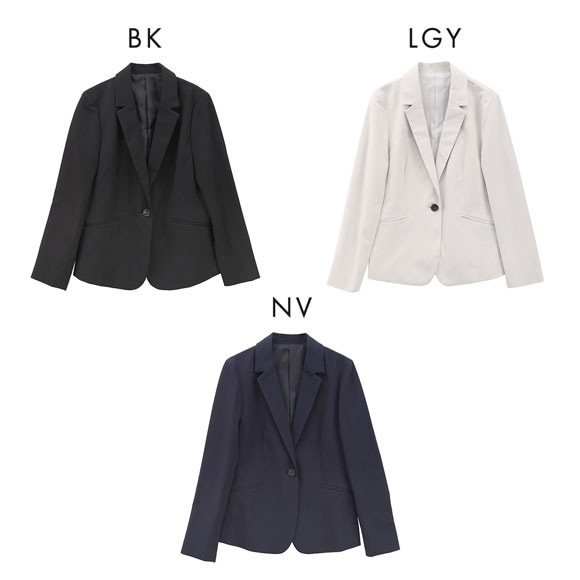 ニッセン 洗えるストレッチダブルクロステーラードジャケット ストレッチ しわになりにくい UVカット 洗濯機OK SM NISSEN